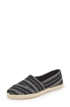 Toms Womens Black Chunky Global Woven Rope Alpargata