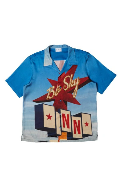 Blue Sky Inn Sign Short Sleeve Shirt In Ao Print