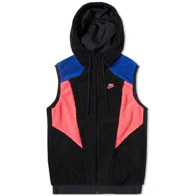 Nike Men's Sportswear Vaporwave Reversible Hooded Vest, Black