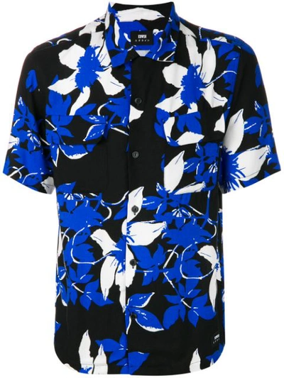Edwin Floral Short Sleeved Shirt In Blue