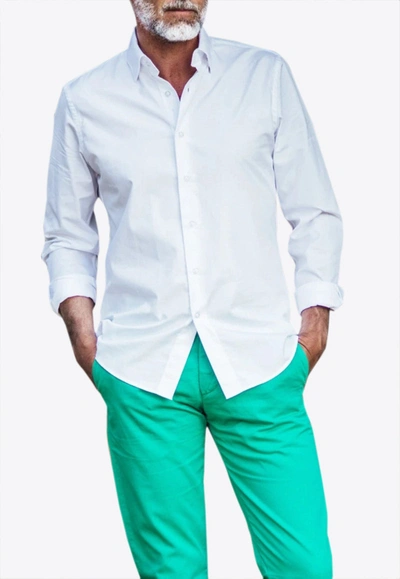 Les Canebiers Divin Button-up Shirt In Light Cotton In White