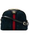 Gucci - Ophidia Gg Suede Cross Body Bag - Womens - Navy Multi In Blue