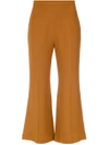 Andrea Marques Flared Trousers In Ocre