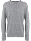 N•peal Oxford 1ply Sweater In Grey