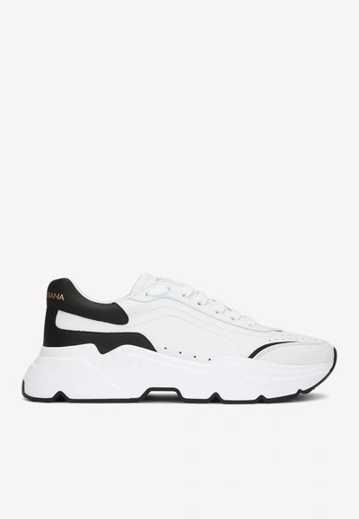 Dolce & Gabbana Daymaster Sneakers In Nappa Calfskin In White