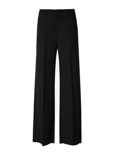 Valentino Straight-leg Tailored Wool Pants In Black
