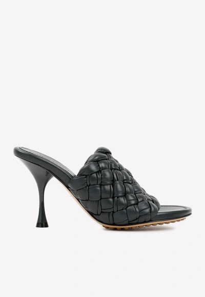 Bottega Veneta Dot Weave 90 Mules In Intreccio Leather In Inkwell