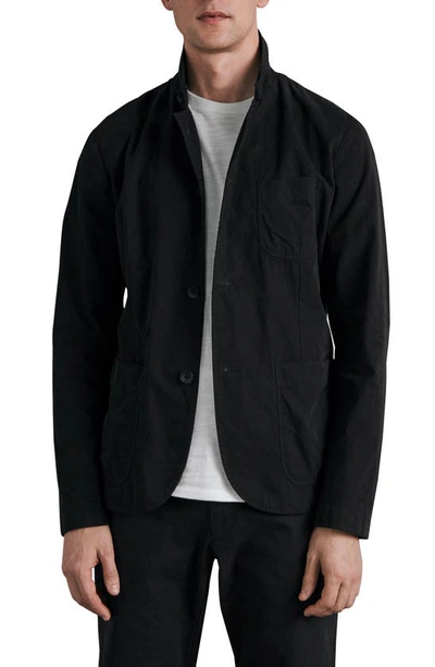 Rag & Bone Prospect Peached Cotton Jacket In Blk