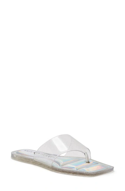 Katy Perry The Geli Flip Flop In Clear Silver