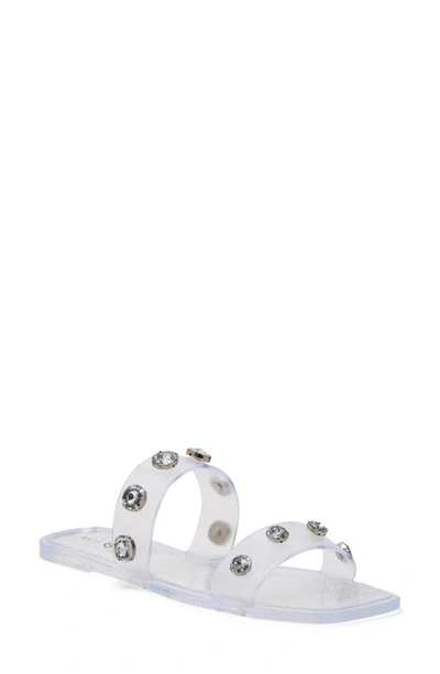 Katy Perry The Geli Embellished Slide Sandal In White