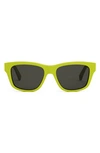 Celine Monochroms 55mm Square Sunglasses In Shiny Yellow Smok