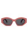 Celine Triomphe 55mm Cat Eye Sunglasses In Red