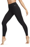 Nike Women's Zenvy Gentle-support High-waisted Full-length Leggings In Black/ Black