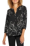 Nydj High-low Crepe Blouse In Elderbrook