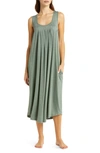 Papinelle Pleated Nightgown In Moss