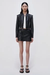 Jonathan Simkhai Hannah Vegan Leather Mini Skirt In Black