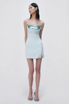 Jonathan Simkhai Vandi Embellished Crystal Mini Dress In Seafoam