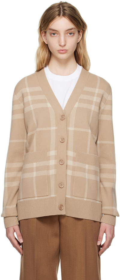 Burberry Willah Cardigan In Beige