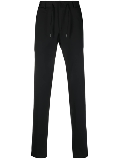 Karl Lagerfeld Drawstring Tapered-leg Trousers In Black