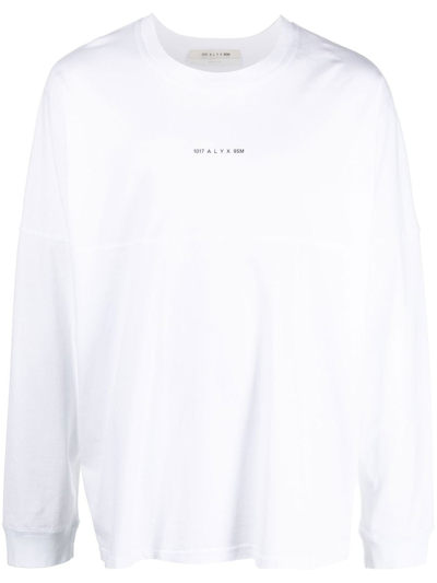 Alyx Spike-print Cotton Sweatshirt In White