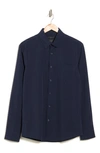 14th & Union Long Sleeve Performance Shirt In Navy Blazer