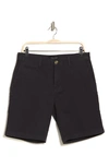 14th & Union Wallin Stretch Twill Chino Shorts In Black