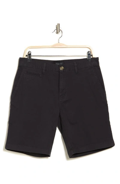 14th & Union Wallin Stretch Twill Chino Shorts In Black