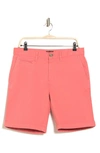 14th & Union Wallin Stretch Twill Chino Shorts In Coral Faded