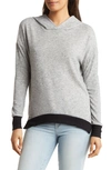 Go Couture Dolman Sleeve Hoodie In Grey/ Black