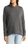 Go Couture Dolman Sleeve Hoodie In Charcoal Print 1