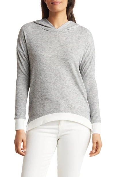 Go Couture Dolman Sleeve Hoodie In Grey Print 1