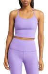 Beyond Yoga Space Dye Crop Tank In Bright Amethyst Heather