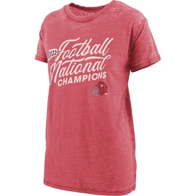 Pressbox Red Georgia Bulldogs College Football Playoff 2022 National Champions Relaxed Fit Melange T