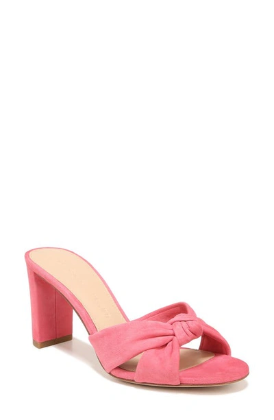 Veronica Beard Ganita Sandal In Coral Pink Suede