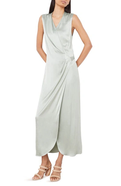 vince satin wrap dress Vince