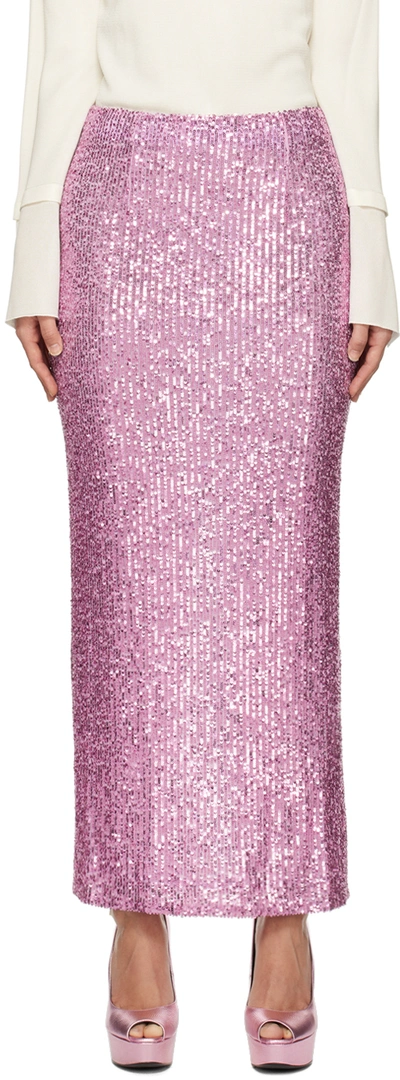Tom Ford All-over Sequins Skirt In Purple