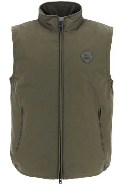 Woolrich Padded Pacific Vest In Khaki
