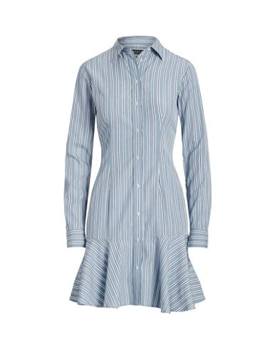 Ralph Lauren Striped Cotton Broadcloth Shirtdress In Blue/white Multi