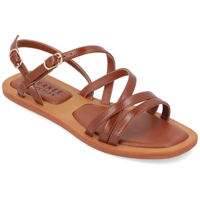 Journee Collection Collection Women's Tru Comfort Foam Ennid Sandals In Brown
