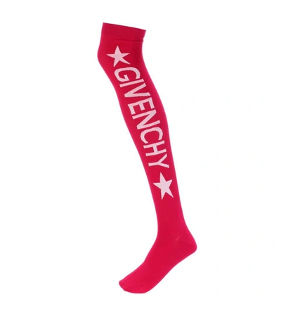 Givenchy Knitted Over-the-knee Socks In Fushia
