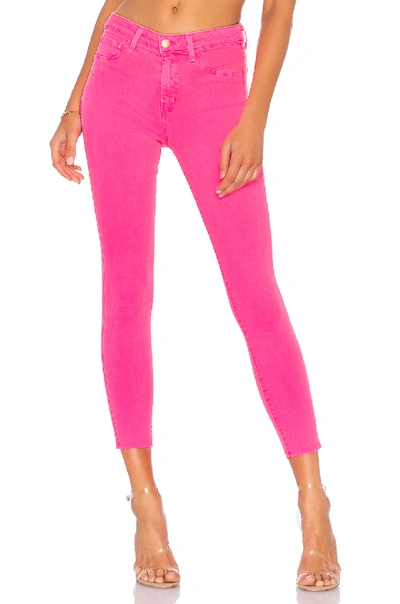 L Agence Margot High-rise Ankle Skinny Jeans In Flamingo