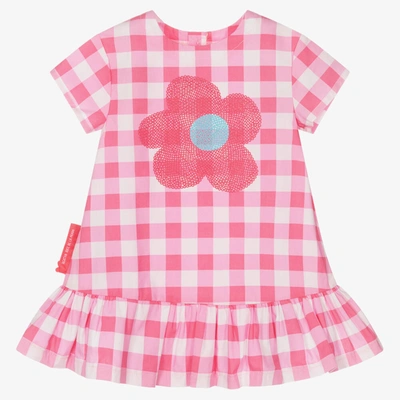 Agatha Ruiz De La Prada Kids'  Girls Pink Gingham Cotton Dress