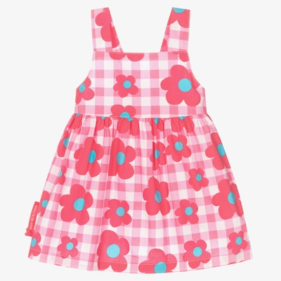 Agatha Ruiz De La Prada Kids'  Girls Pink Gingham Cotton Dress