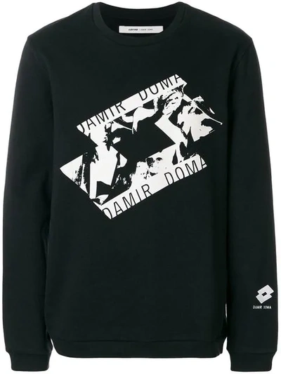 Damir Doma X Lotto Printed Sweatshirt In Black