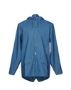 Rains Full-length Jacket In Slate Blue
