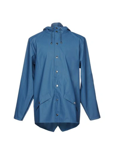 Rains Full-length Jacket In Slate Blue