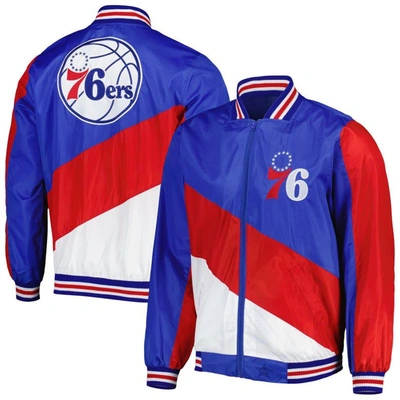 Jh Design Royal Philadelphia 76ers Ripstop Nylon Full-zip Jacket