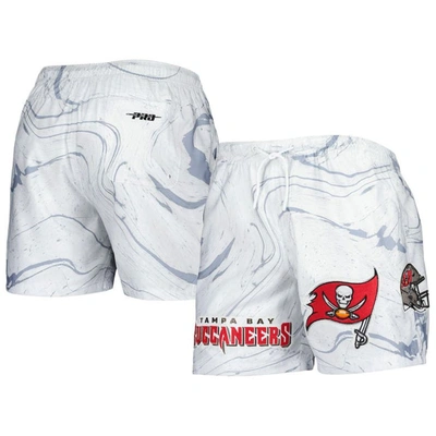 Pro Standard White Tampa Bay Buccaneers Allover Marble Print Shorts