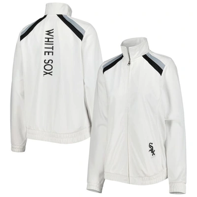 G-iii 4her By Carl Banks White Chicago White Sox Red Flag Full-zip Track Jacket