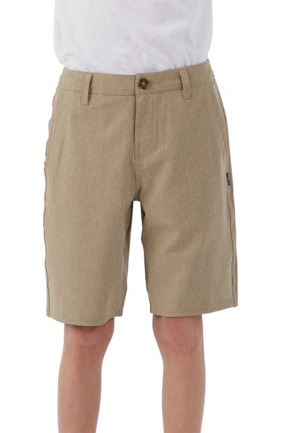 O'neill Kids' Reserve Heather Hyperfreak Hybrid Shorts In Khaki